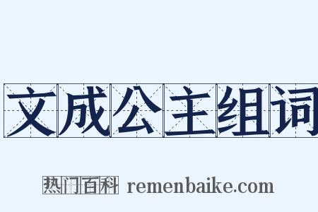 文成公主组词是什么意思的图片